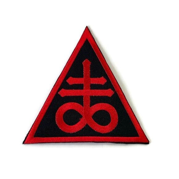 The Leviathan Cross Satan Cross Triangle Embroidered Patch - Picture 1 of 4